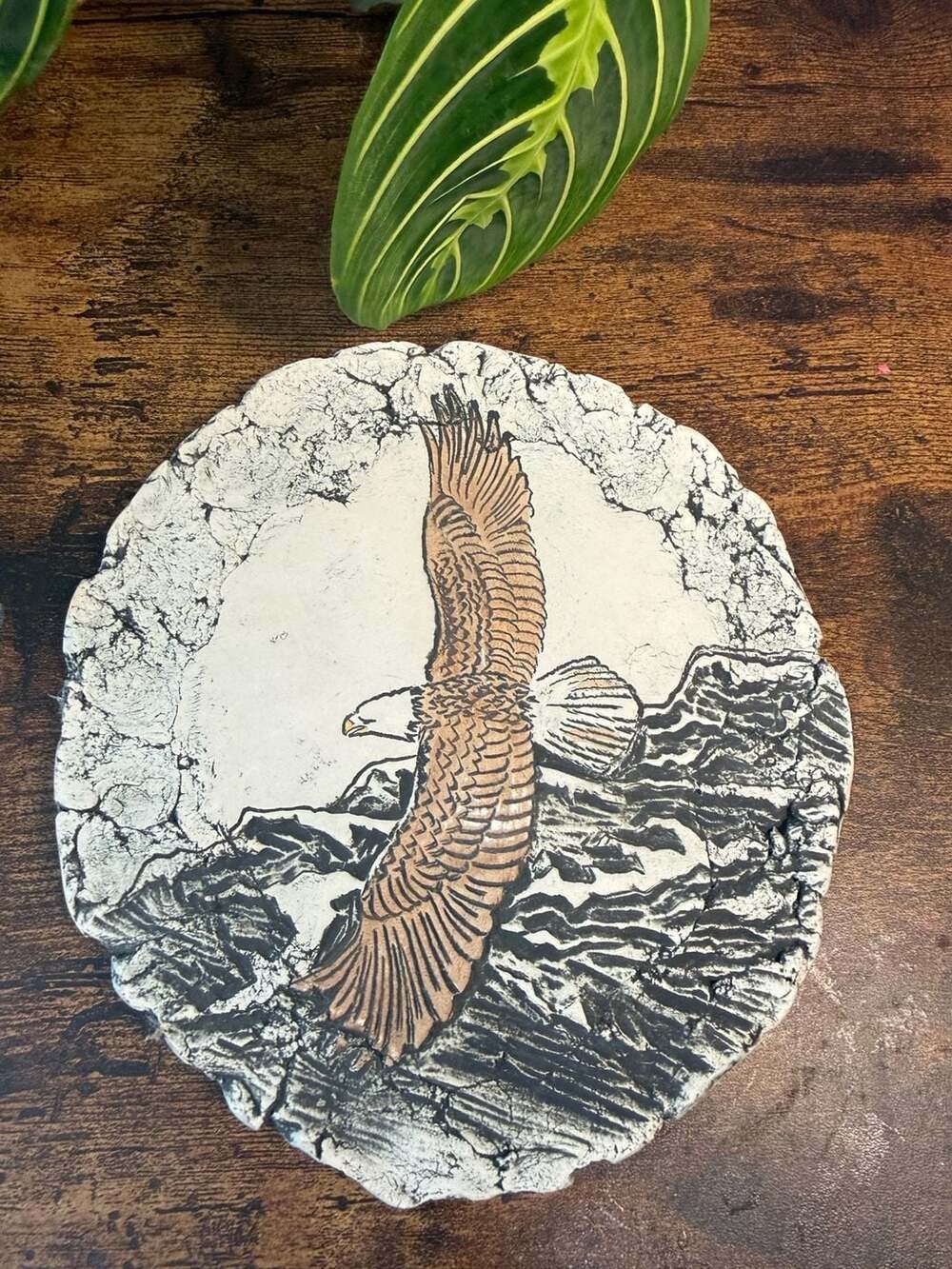 Stan Langtwait Shapes of Clay Bald Eagle Mount St. Helens Ash Wall Plaque